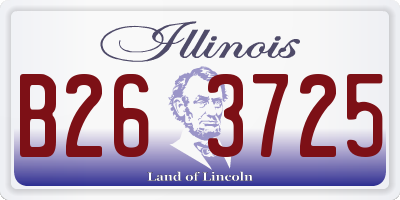 IL license plate B263725