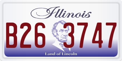 IL license plate B263747