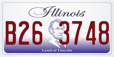 IL license plate B263748