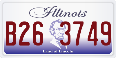 IL license plate B263749