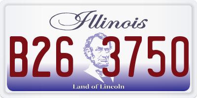 IL license plate B263750