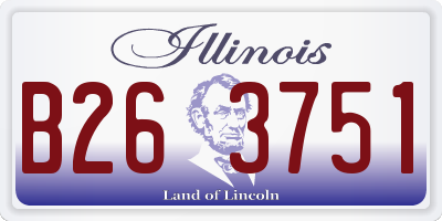 IL license plate B263751