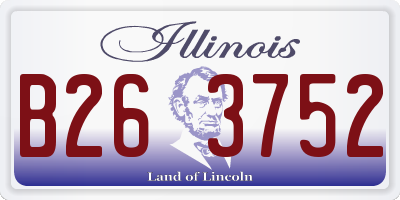 IL license plate B263752