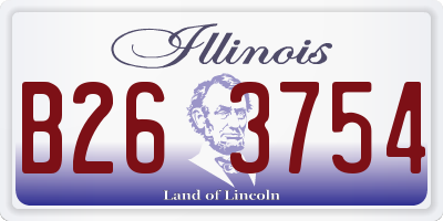 IL license plate B263754