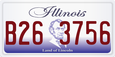 IL license plate B263756