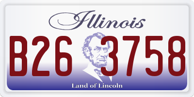 IL license plate B263758