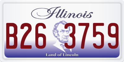 IL license plate B263759