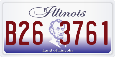 IL license plate B263761