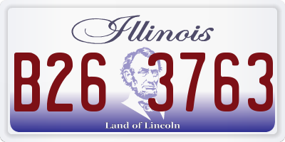 IL license plate B263763
