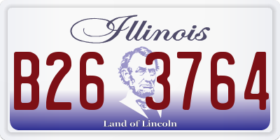 IL license plate B263764