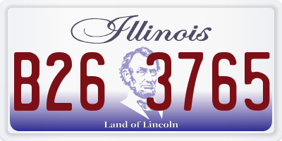 IL license plate B263765