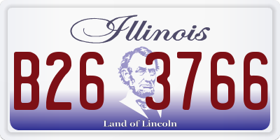IL license plate B263766