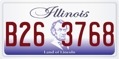 IL license plate B263768