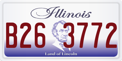 IL license plate B263772