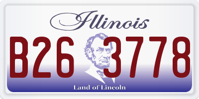 IL license plate B263778