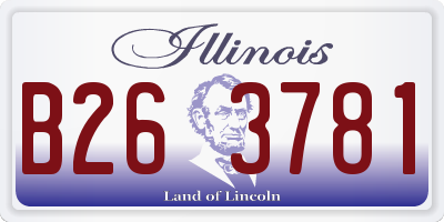 IL license plate B263781