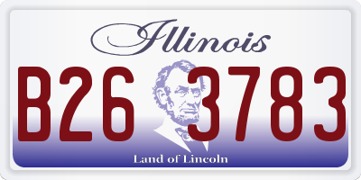 IL license plate B263783