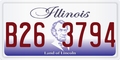 IL license plate B263794