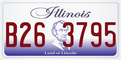 IL license plate B263795