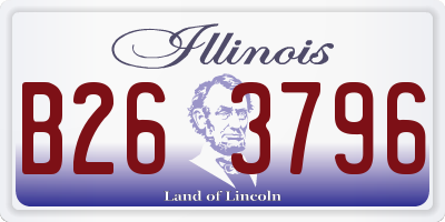 IL license plate B263796