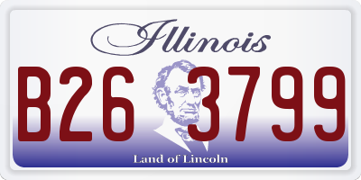 IL license plate B263799