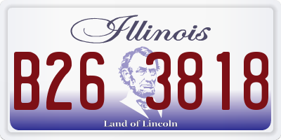 IL license plate B263818