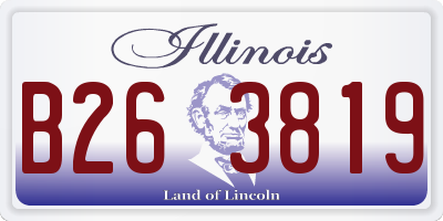 IL license plate B263819