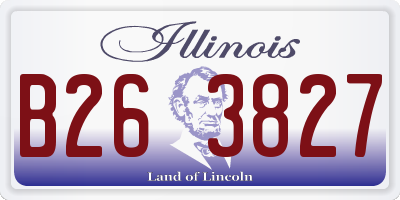 IL license plate B263827