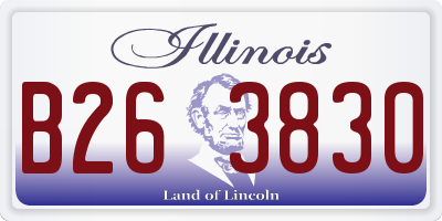 IL license plate B263830