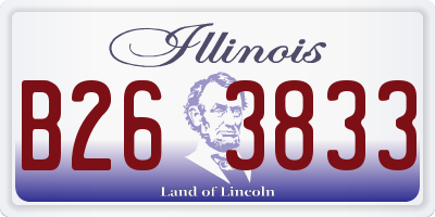 IL license plate B263833