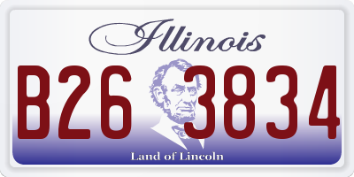IL license plate B263834