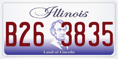 IL license plate B263835