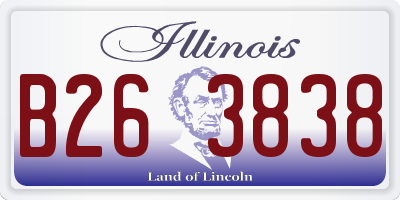 IL license plate B263838