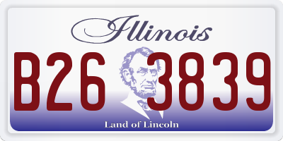 IL license plate B263839