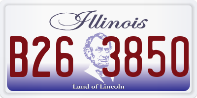 IL license plate B263850