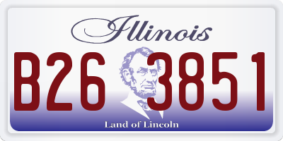IL license plate B263851