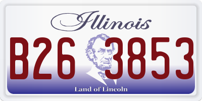 IL license plate B263853