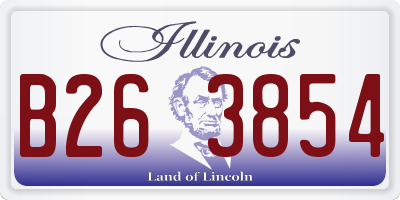 IL license plate B263854
