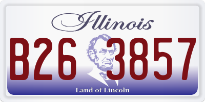 IL license plate B263857