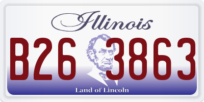 IL license plate B263863