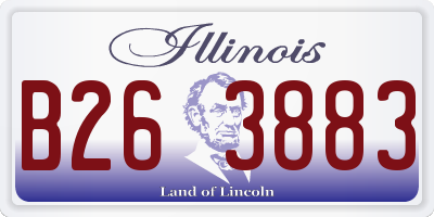 IL license plate B263883
