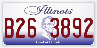 IL license plate B263892