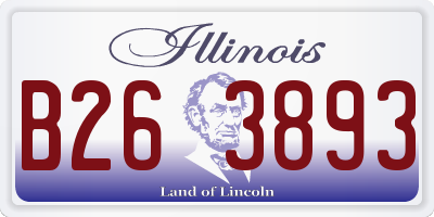 IL license plate B263893