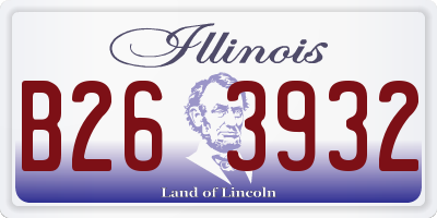 IL license plate B263932