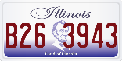 IL license plate B263943
