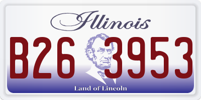 IL license plate B263953