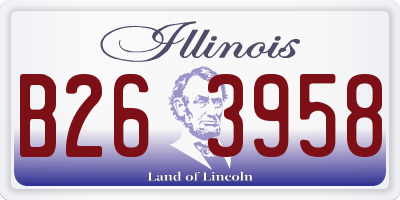 IL license plate B263958