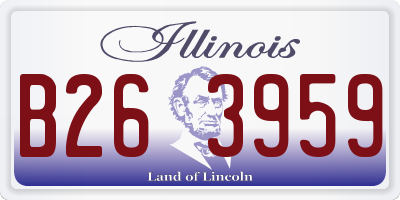 IL license plate B263959