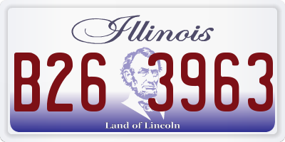 IL license plate B263963