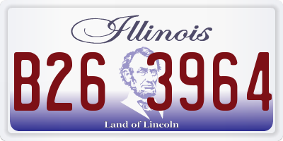 IL license plate B263964